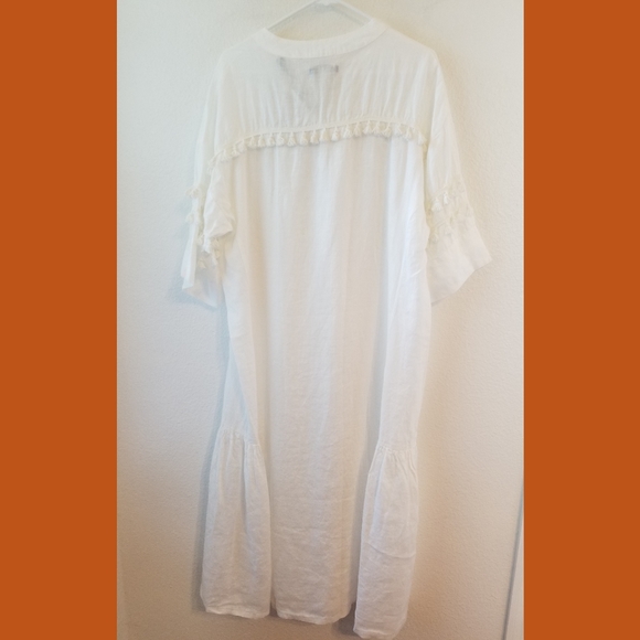Levi's Made & Crafted White Linen Boho Midi Dre… - Picture 5 of 8